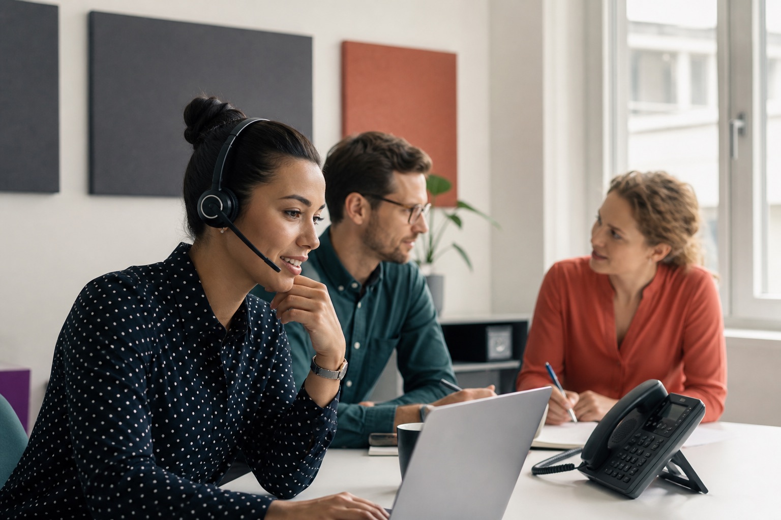 KMU-Team nutzt IP-Telefonie im Büro